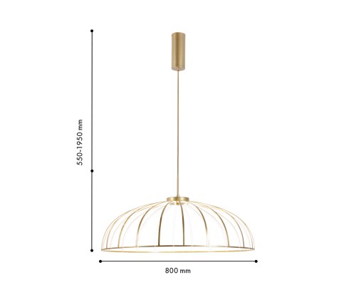 Подвесная люстра Favourite 4286-8P Vertex LED*70W, 7000LM, 4000K D800*H550/1950мм