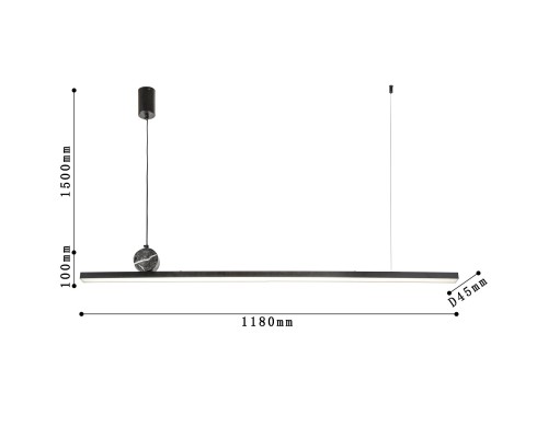 Подвесная люстра F-Promo 4060-2P Firmato LED*47W, 3760LM, 4000K L1180*W45*H100/1600мм