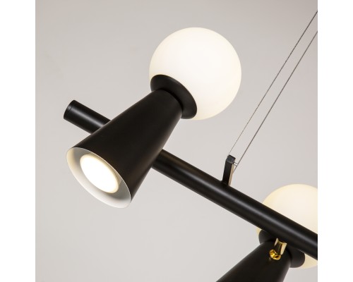 4095-5P, подвесная люстра, L900xW330xH230/1730, 5xG9LEDx3W + 5xGU10x35W