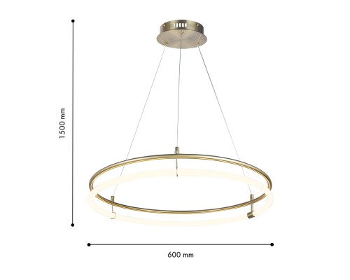 Подвесная люстра Favourite 4629-6P Girth LED*24W, 2740LM, 4000K D600*H200/1500мм