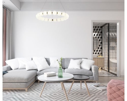 Подвесная люстра Favourite 4014-6P Gubbare LED*48W, 3840LM, 4000K D620*H80/1080мм