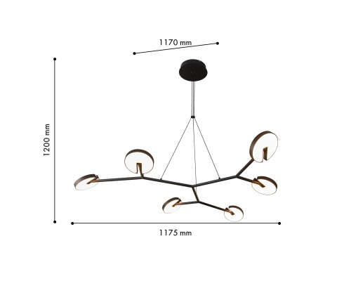 Подвесная люстра Favourite 4401-6P Paritet 6*LED*12W, 6300LM, 3000K, IP20 L1175*W1170*H1200мм