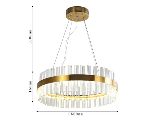 Подвесная люстра Favourite 4012-5P Placerat LED*31W, 2480LM, 4000K D500*H150/1150мм