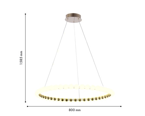 Подвесная люстра Favourite 4590-8P Helmet LED*52W, 4150LM, 4000K D800*H1585мм