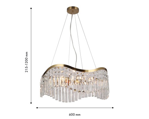 Подвесная люстра Favourite 4135-8P Unda 8*E14*60W D600*H215/1200мм