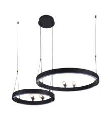 4474-2P, подвесная люстра, D830xH1000/1800, LEDx53W + LEDx33W + 4xLEDx3W, 2075LM, 3000-6500K, included, remote control