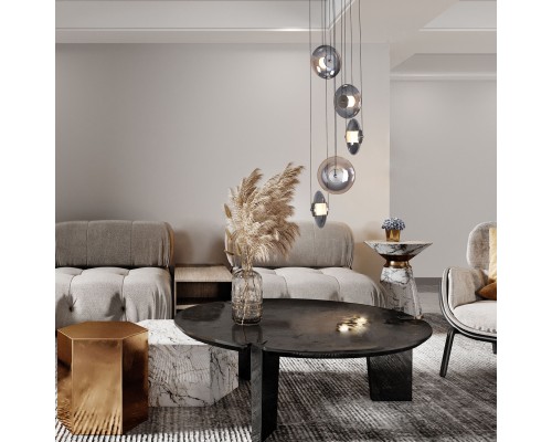 Потолочная люстра Favourite 4373-5P Rulle 5*LED*7.2W, 2520LM, 4000K, CRI>90 D400*H2190мм