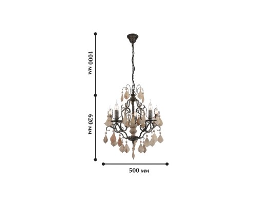 Подвесная люстра Favourite 1763-5P Albero 5*E14*40W D500*H620/1620мм