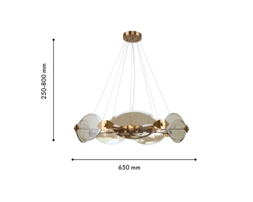 Подвесная люстра F-Promo 4085-7P Ovate 7*E14*40W D650*H250/800мм