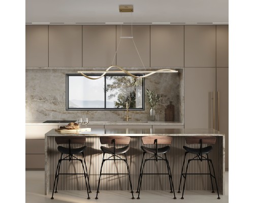 Подвесная люстра F-Promo 4181-2P Locket LED*34W + LED*41W, 3938LM, 3000-6000K, пульт L1000*W180*H220/1000мм