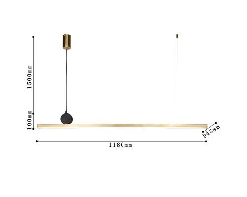Подвесная люстра F-Promo 4061-2P Firmato LED*47W, 3760LM, 4000K L1180*W45*H100/1600мм