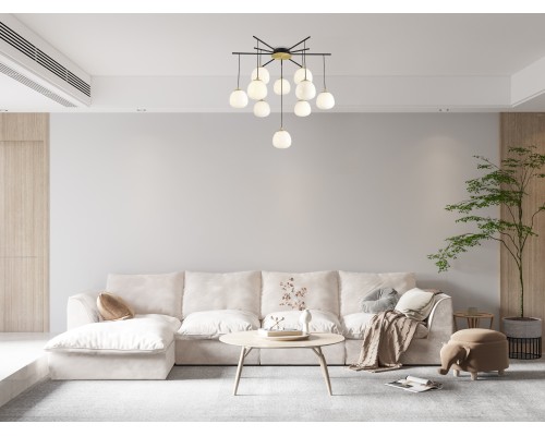 3047-10P, потолочная люстра, D750xH725, 10xG9x28W