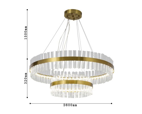 Подвесная люстра Favourite 4012-12P Placerat LED*40W + LED*20W, 4800LM, 3000-6000K, remote control D800*H320/1820мм