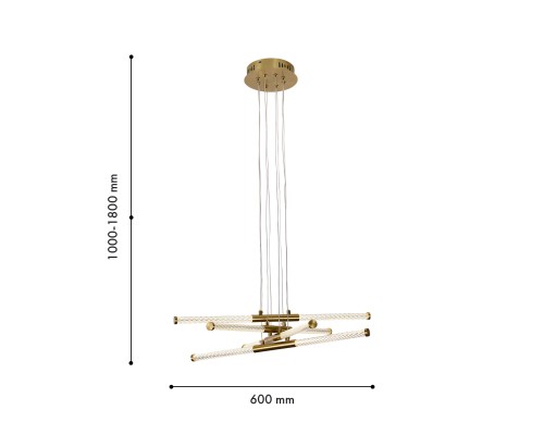 Подвесная люстра F-Promo 4469-4P Vigas LED*32W, 4060LM, 4000K D600*H1000/1800мм