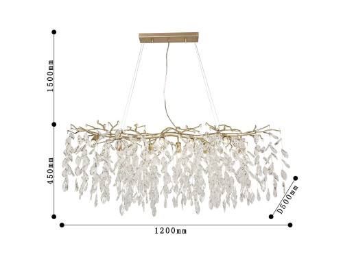 Подвесная люстра Favourite 3056-10P Brillo 10*E14*40W L1200*W500*H450/1950мм