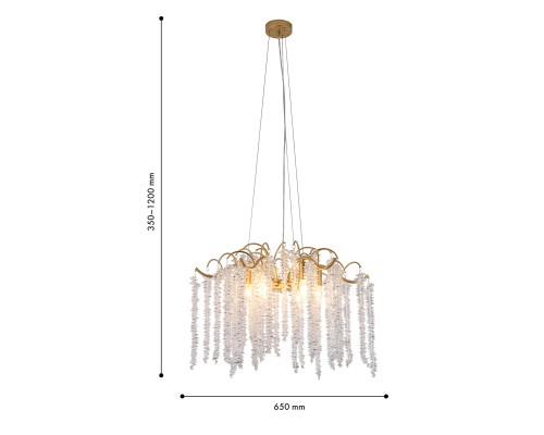 Подвесная люстра Favourite 4134-6P Liana 6*E14*60W D650*H350/1200мм