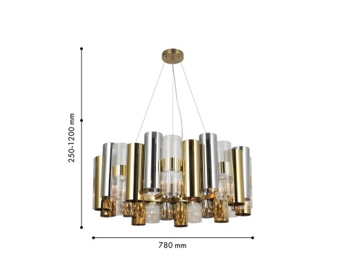 Подвесная люстра Favourite 4477-6P Rulla 6*E14*60W D780*H250/1200мм