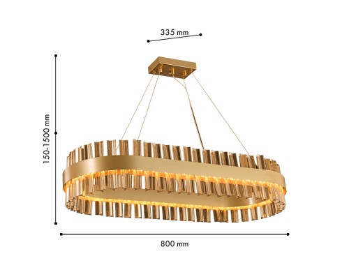 Подвесная люстра Favourite 4263-8P Marquis LED*27W, 2160LM, 4000K L800*W335*H150/1500мм