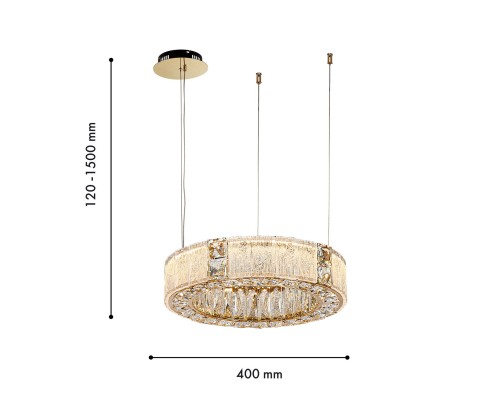 Подвесная люстра Favourite 4204-4P Templum LED*40W, 4000LM, 3000K D400*H120/1500мм