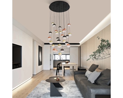 Потолочная люстра Favourite 4371-27P Luna 27*LED*5.4W, 10220LM, 4000K, CRI>90 D830*H2680мм