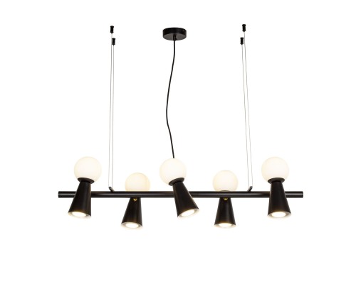 4095-5P, подвесная люстра, L900xW330xH230/1730, 5xG9LEDx3W + 5xGU10x35W