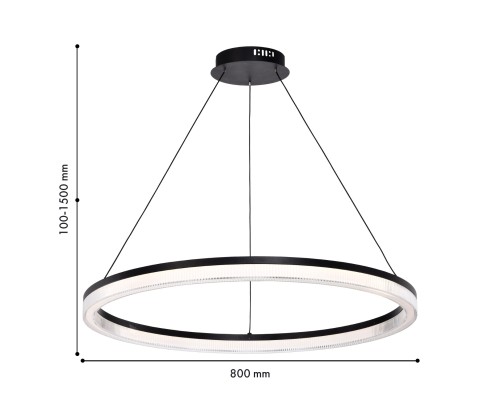 Подвесная люстра Favourite 4399-8P Cirkler LED*42W, 3675LM, 4000K, IP20 D800*H100/1500мм