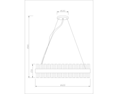 Подвесная люстра Favourite 4262-6P Marquis LED*27W, 2160LM, 4000K D600*H150/1500мм