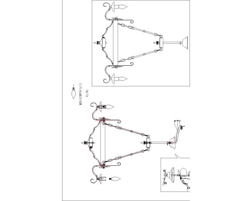 Подвесная люстра F-Promo 2159-6P Boulogne 6*E14*40W D700*H820мм
