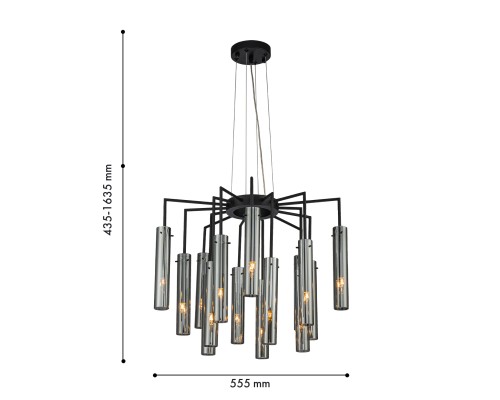 Подвесная люстра Favourite 4501-15P Orgel 15*G9*25W D555*H435/1635мм
