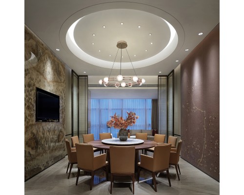 Подвесная люстра Favourite 4382-12P Rondell 12*LED*3.3W, 2800LM, 4000K, CRI>90 D550*H1880мм