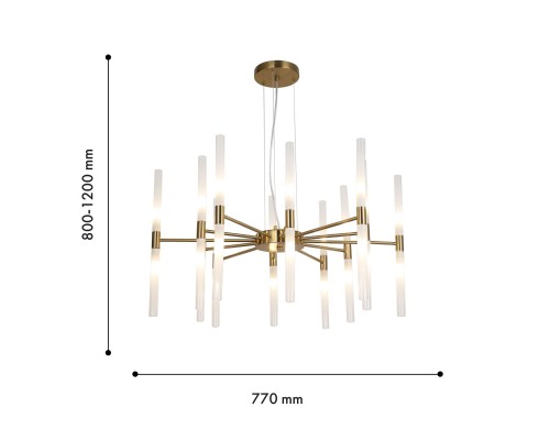 Подвесная люстра F-Promo 4196-20P Schilf 20*G9*20W D770*H800/1200мм