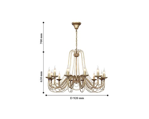 Подвесная люстра F-Promo 2163-12P Chateau 12*E14*40W D920*H650/1350мм