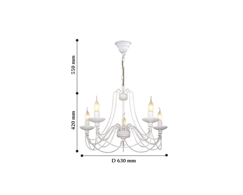 Подвесная люстра F-Promo 2164-5P Chateau 5*E14*40W D630*H420/1120мм