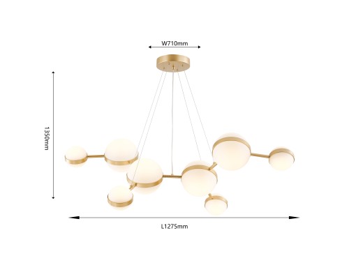 Подвесная люстра Favourite 4448-8P Asterismo LED*60W, 5505LM, 4000K D1275*H1100/1350мм
