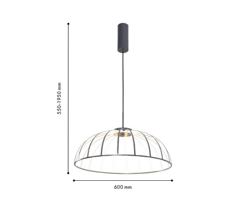 Подвесная люстра Favourite 4285-6P Vertex LED*60W, 5700LM, 4000K D600*H500/1900мм