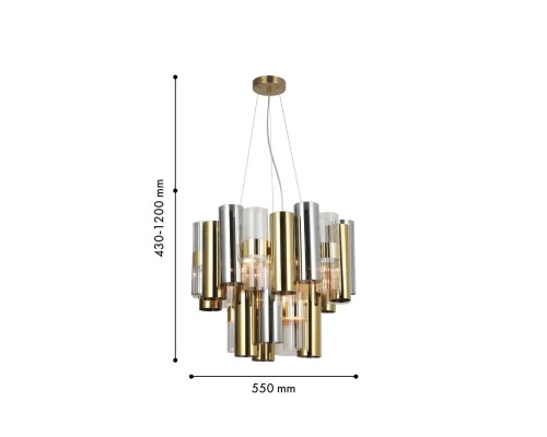 Подвесная люстра Favourite 4477-8P Rulla 8*E14*60W D550*H430/1200мм