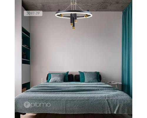 Подвесная люстра F-Promo 3097-7P Daur LED*35W + 6*LED*3W, 3640LM, 4000K D600*H600/1000мм