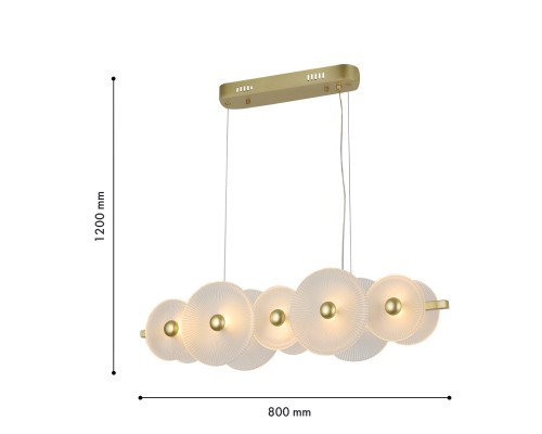 Подвесная люстра F-Promo 4605-5P Arctium 10*LED*2W, 1600LM, 3000K L800*W180*H225/1200мм