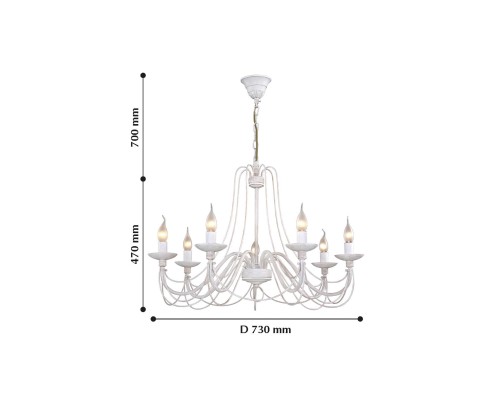 Подвесная люстра F-Promo 2164-7P Chateau 7*E14*40W D730*H470/1170мм