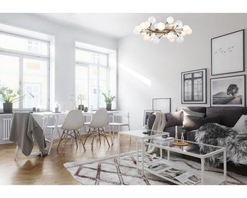 Подвесная люстра Favourite 2515-15P Babylon 15*G9*40W D850*H460/1100мм