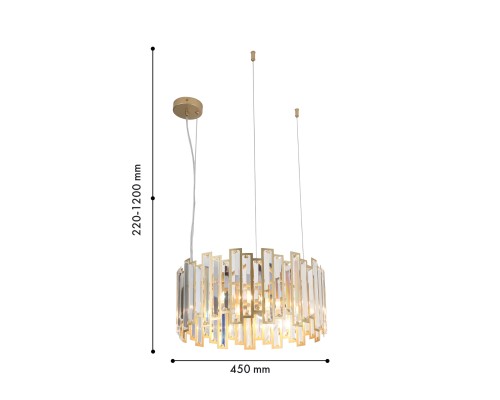 Подвесная люстра F-Promo 4484-4P Steg 4*E14*60W D450*H220/1200мм