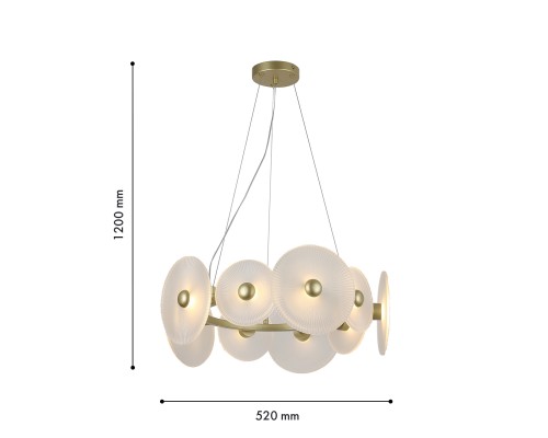 Подвесная люстра F-Promo 4605-8P Arctium 10*LED*2W, 1600LM, 3000K D520*H230/1200мм