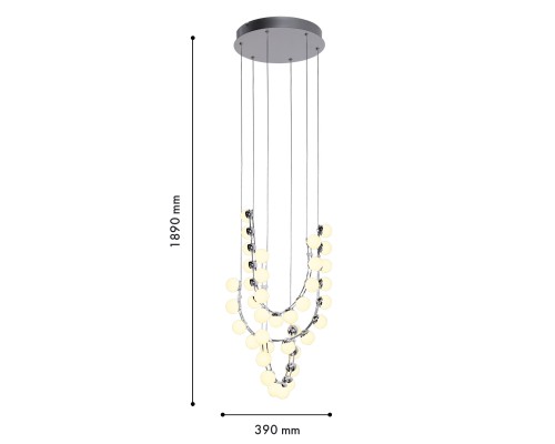Потолочная люстра Favourite 4589-4P Helmet LED*48W, 3800LM, 4000K D390*H1890мм