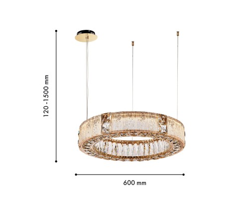 Подвесная люстра Favourite 4204-6P Templum LED*60W, 6000LM, 3000K D600*H120/1500мм
