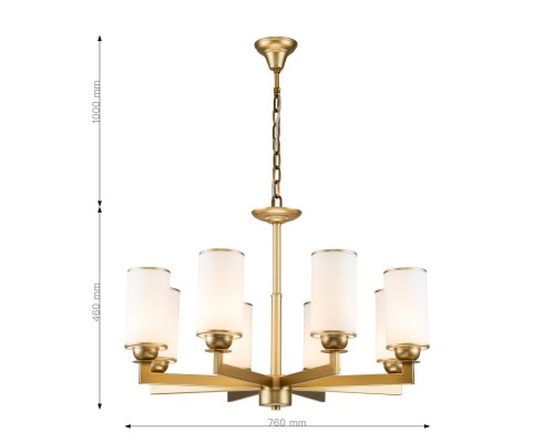 Подвесная люстра Favourite 2621-8P Sollemnis 8*E27*40W D760*H460/1460мм