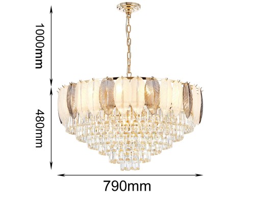 Подвесная люстра Favourite 2982-18P Dolor 18*E14*40W D790*H480/1480мм