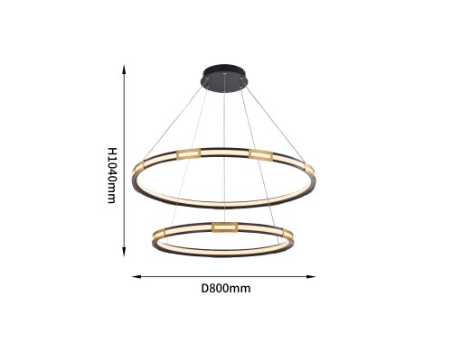 4131-2P, подвесная люстра, D800xH250/1080, LEDx103W, 9288LM, 4000K