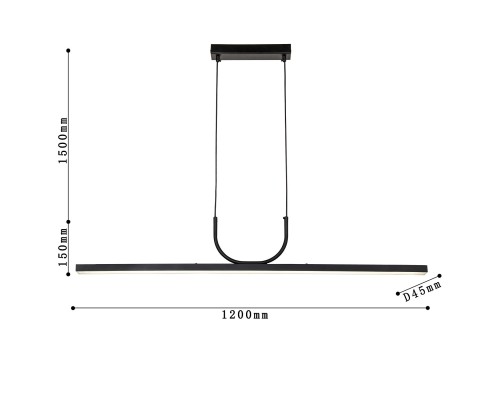 Подвесная люстра Favourite 4096-2P Raya LED*48W, 3840LM, 4000K L1200*W45*H150/1650мм