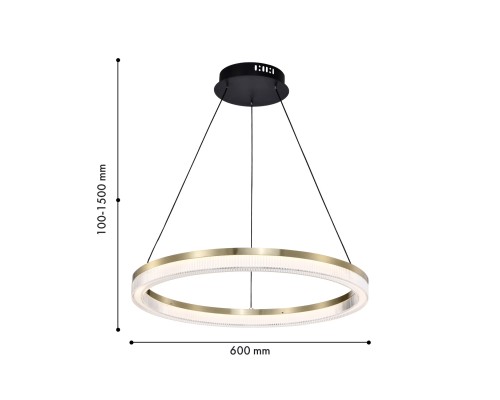 Подвесная люстра Favourite 4400-6P Cirkler LED*30W, 2625LM, 4000K, IP20 D600*H100/1500мм