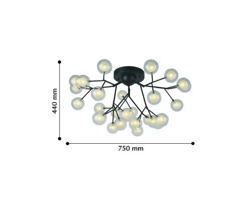 Потолочный светильник F-Promo 2481-9U Ligamentum 27*G4LED*3W, 4423LM, 3000K D750*H440мм